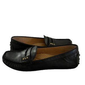 LAUREN RALPH LAUREN BLACK BELEN DRIVING LOAFERS SZ 7.5B LIKE NEW WORN ONCE!